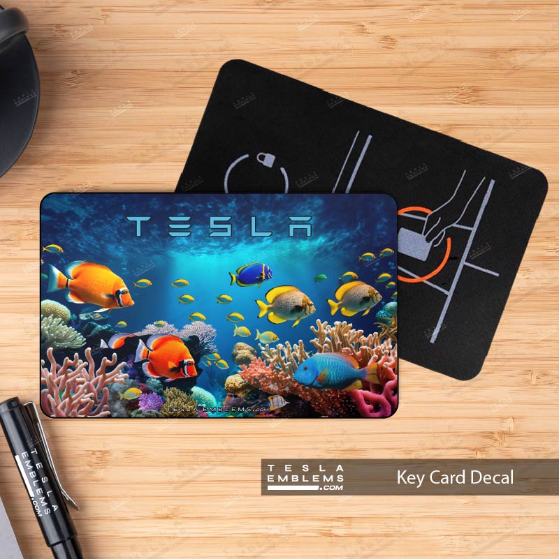 Aquarium Tesla Keycard Decal - Tesla Emblems