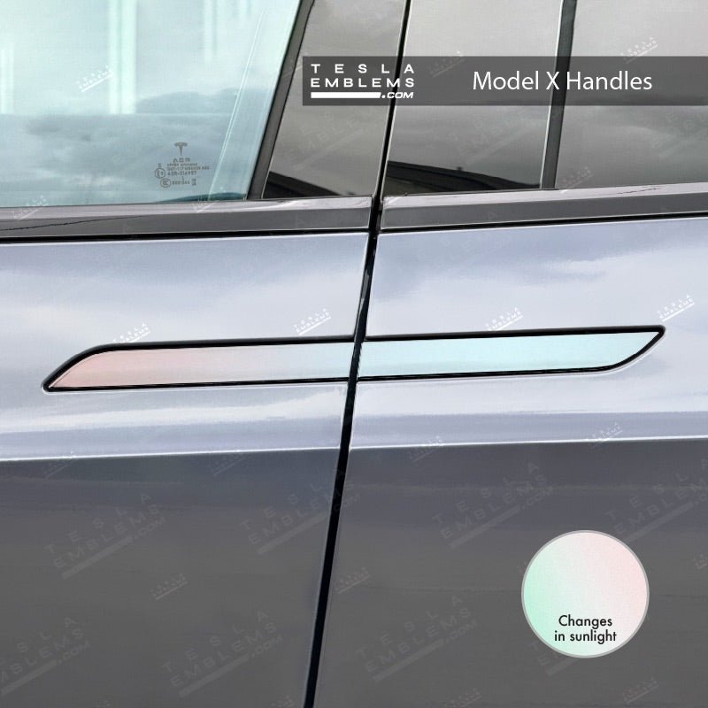 KPMF Matte Aurora Pearl Tesla Door Handle Decals (4pcs) - Tesla Emblems