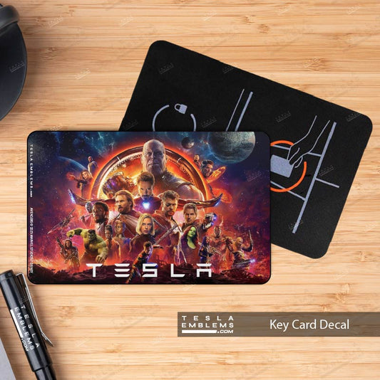 Avengers Endgame Keycard Decal - Tesla Emblems