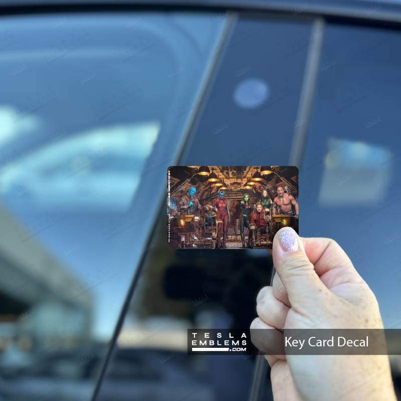 Avengers Guardians of The Galaxy Keycard Decal - Tesla Emblems