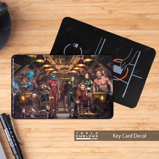 Avengers Guardians of The Galaxy Keycard Decal - Tesla Emblems