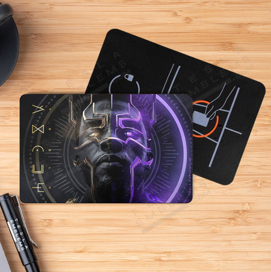 Black Panther T'Calla Tesla Keycard Decal - Tesla Emblems