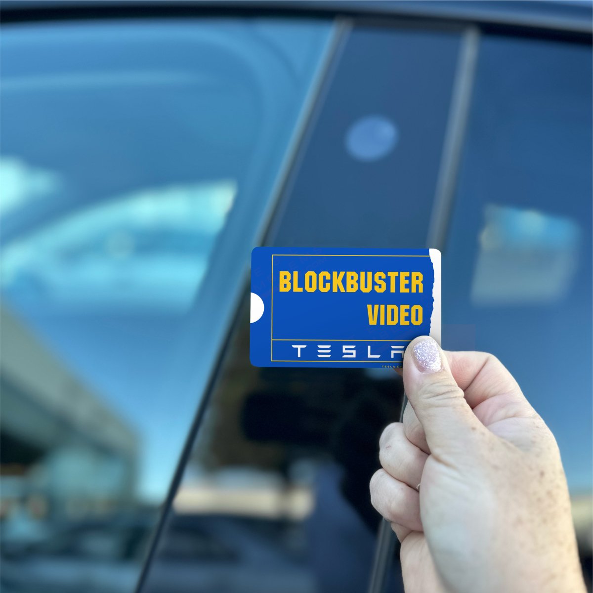 Blockbuster Tesla Keycard Decal