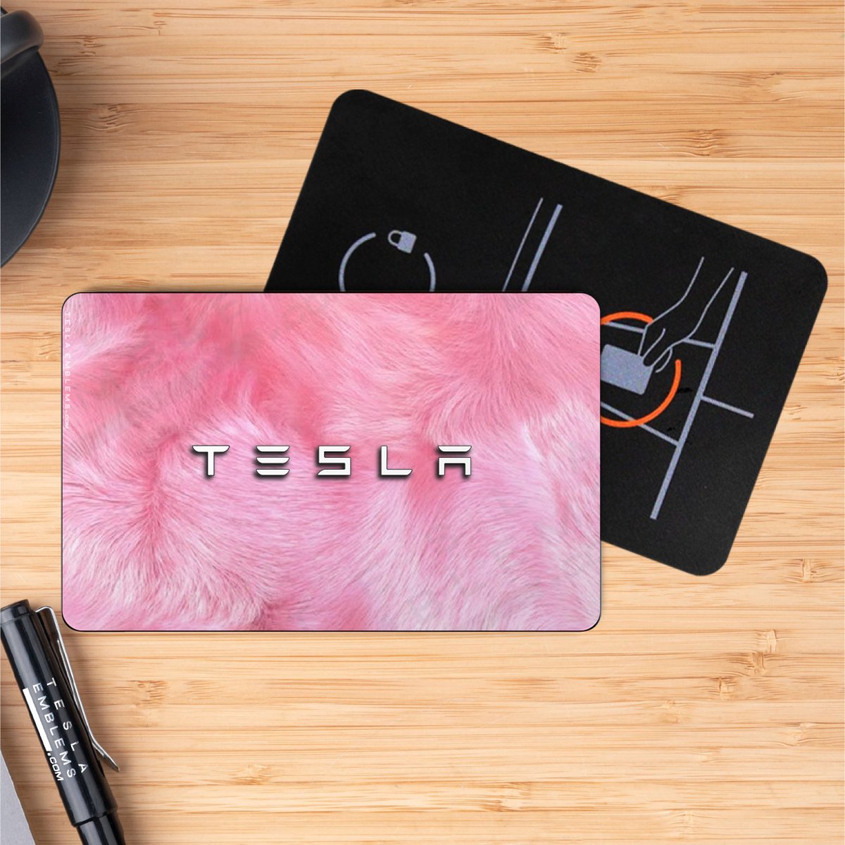 Bubblegum Bunny Tesla Keycard Decal - Tesla Emblems