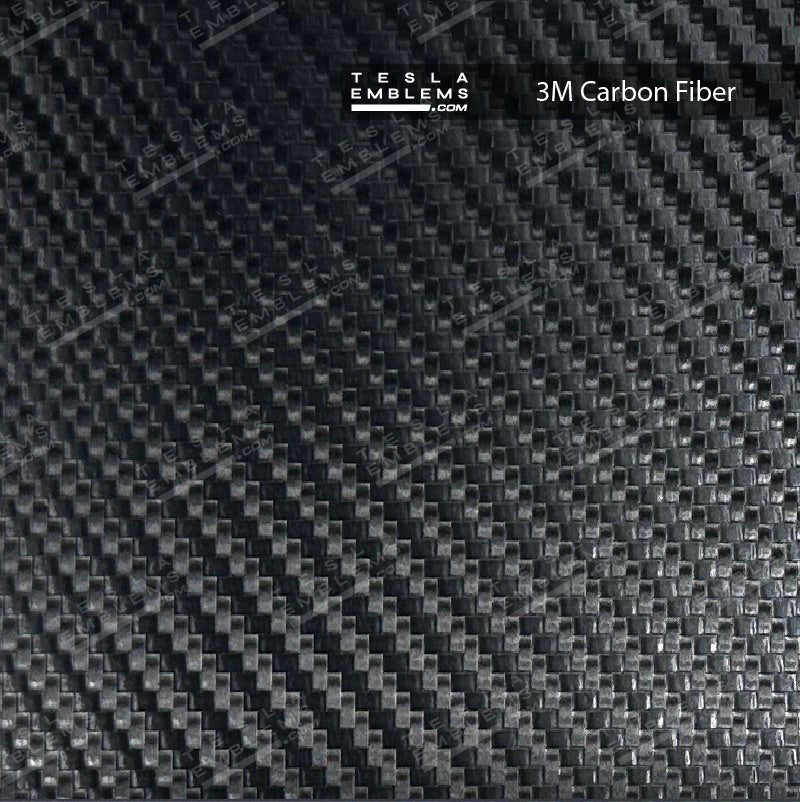 3M Carbon Fiber Center Console Wrap Kit - Tesla Emblems