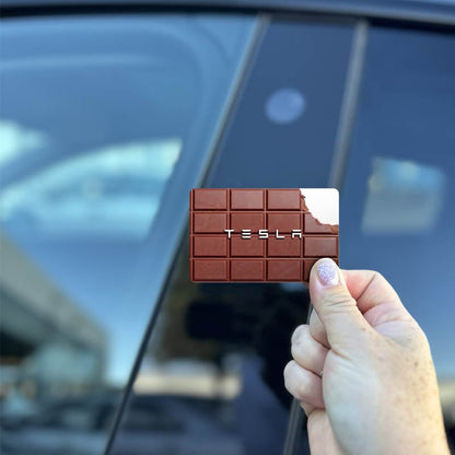 Chocolate Bar Tesla Keycard Decal - Tesla Emblems