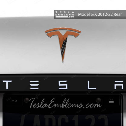 Wookie Tesla Emblem Decals (Front + Back) - Tesla Emblems