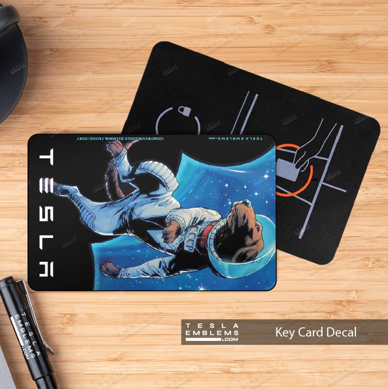 Cosmo The Space Dog Keycard Decal - Tesla Emblems