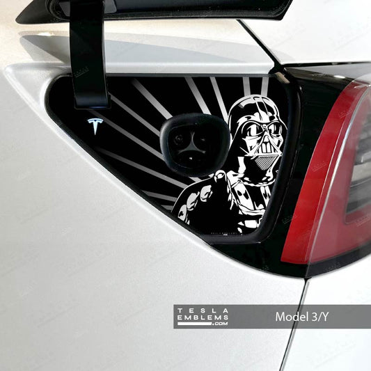Darth Vader Tesla Charge Port Wrap - Tesla Emblems