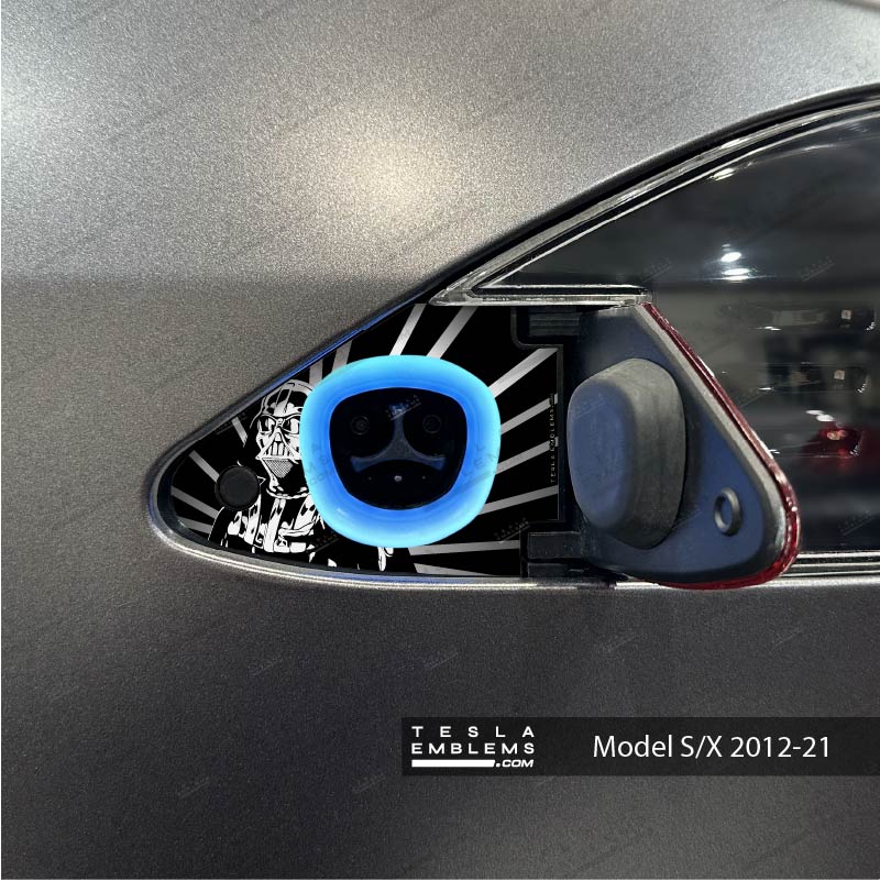 Darth Vader Tesla Charge Port Wrap - Tesla Emblems