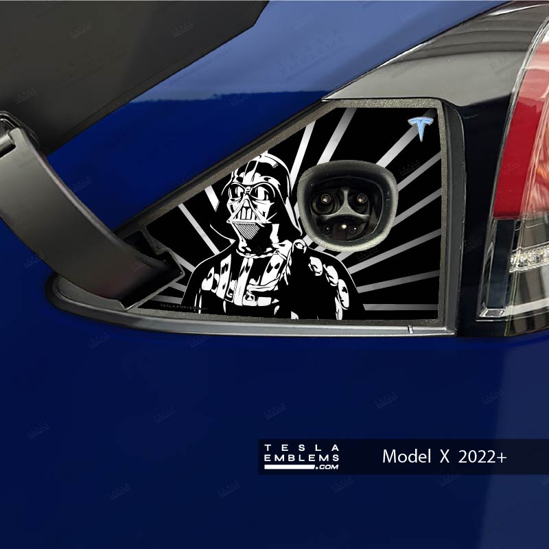 Darth Vader Tesla Charge Port Wrap - Tesla Emblems