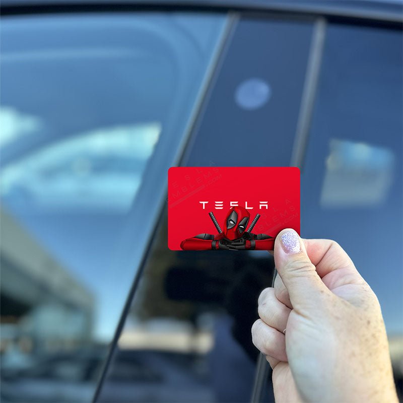 Deadpool Tesla Keycard Decal - Tesla Emblems