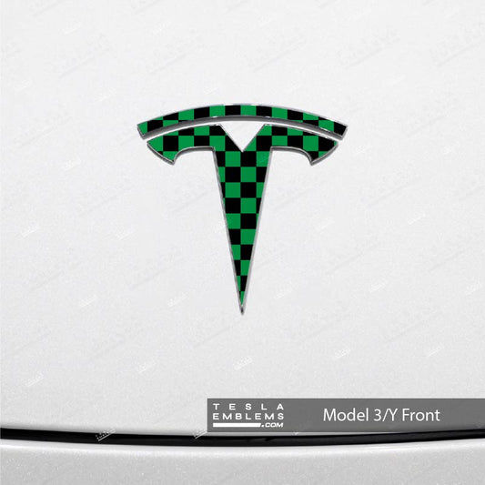 Demon Slayer Tanjiro Tesla Emblem Decals (Front + Back) - Tesla Emblems