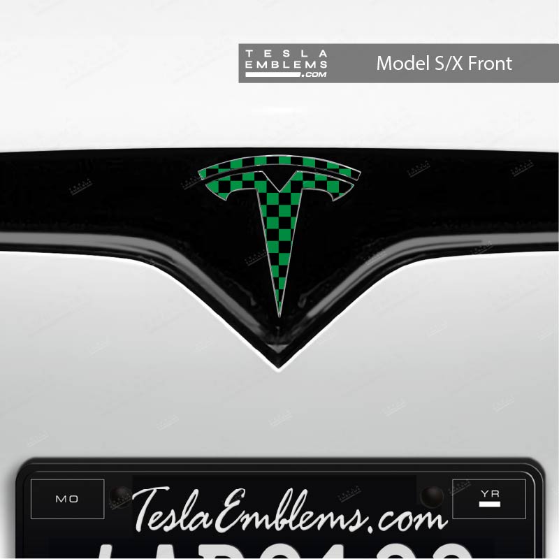 Demon Slayer Tanjiro Tesla Emblem Decals (Front + Back) - Tesla Emblems