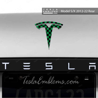 Demon Slayer Tanjiro Tesla Emblem Decals (Front + Back) - Tesla Emblems