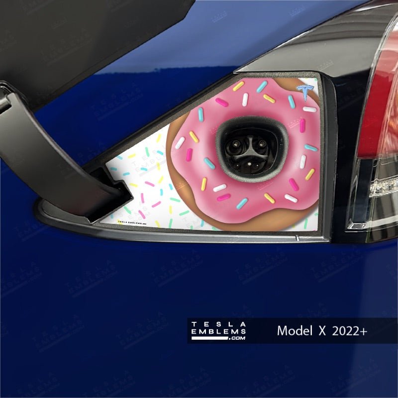 Donut Tesla Charge Port Wrap - Tesla Emblems