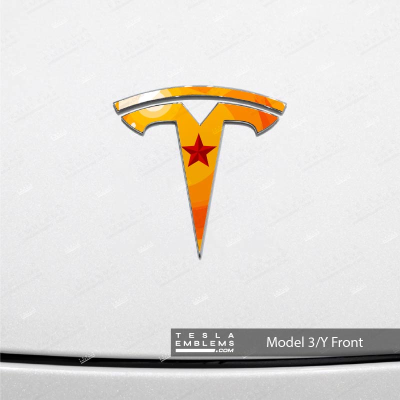 Dragon Ball Z Tesla Emblem Decals (Front + Back) - Tesla Emblems