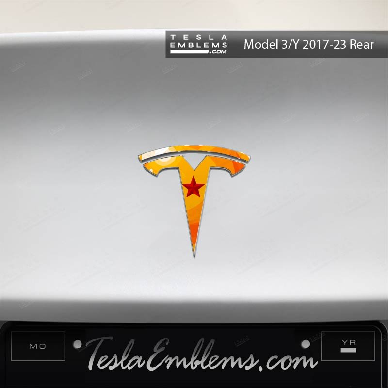 Dragon Ball Z Tesla Emblem Decals (Front + Back) - Tesla Emblems