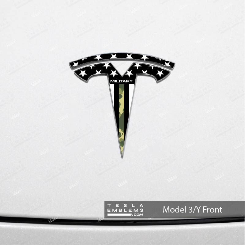 First Responders Armed Forces Tesla Emblem Decals (Front + Back ...