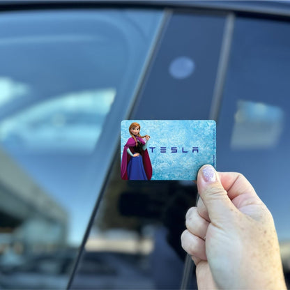 Frozen Anna Pattern Tesla Keycard Decal - Tesla Emblems