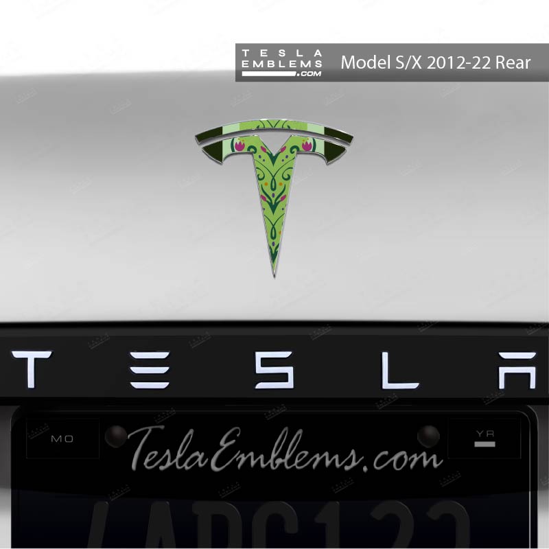 Frozen Anna Tesla Emblem Decals (Front + Back) - Tesla Emblems