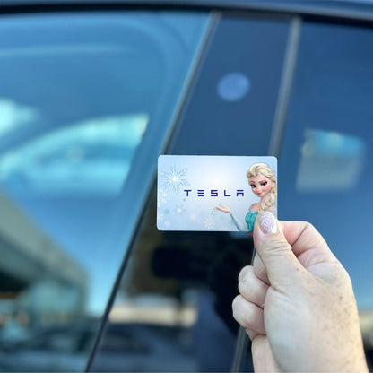 Frozen Elsa Tesla Keycard Decal - Tesla Emblems