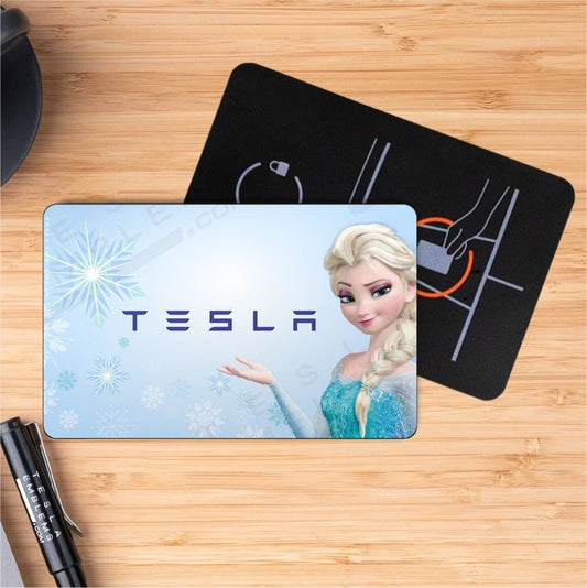 Frozen Elsa Tesla Keycard Decal - Tesla Emblems