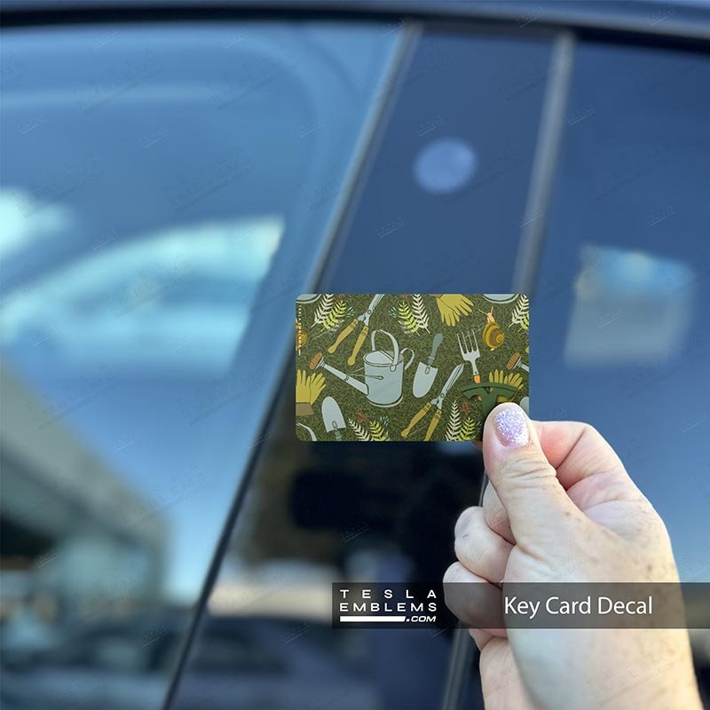 Gardening Tesla Keycard Decal - Tesla Emblems