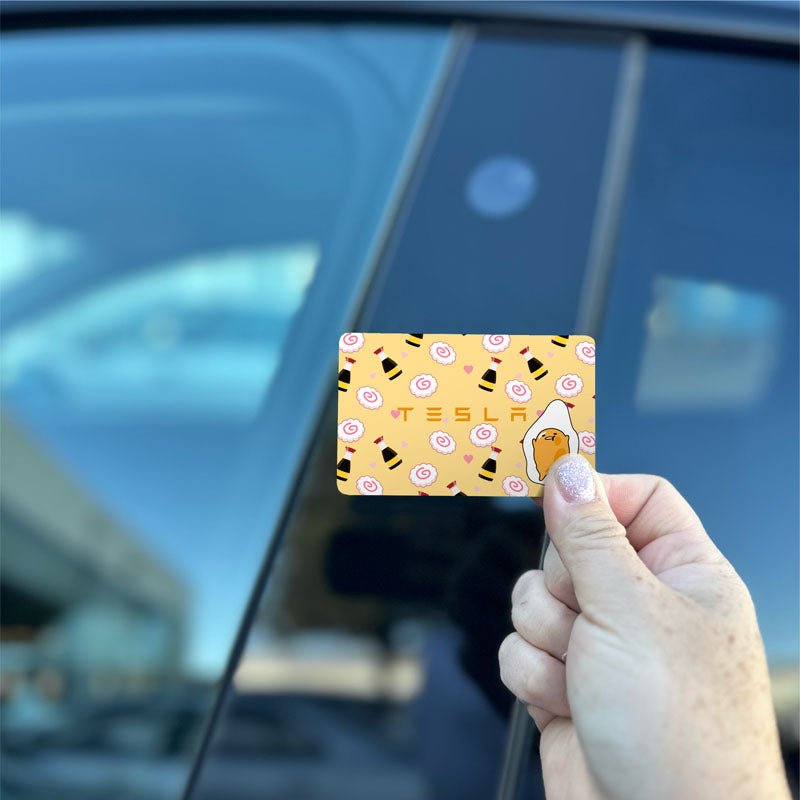 Gudetama Tesla Keycard Decal - Tesla Emblems