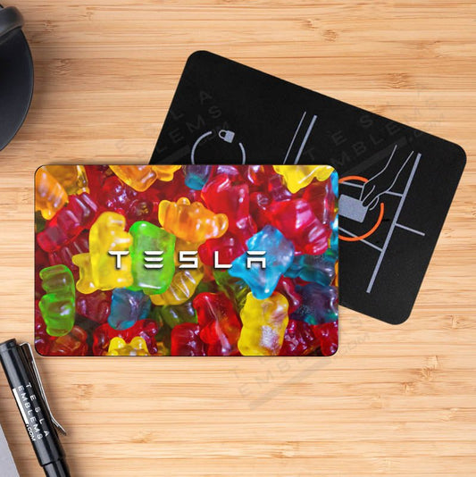 Gummy Bear Tesla Keycard Decal - Tesla Emblems