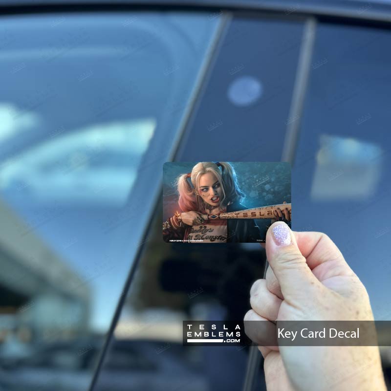 Harley Quinn Tesla Keycard Decal - Tesla Emblems