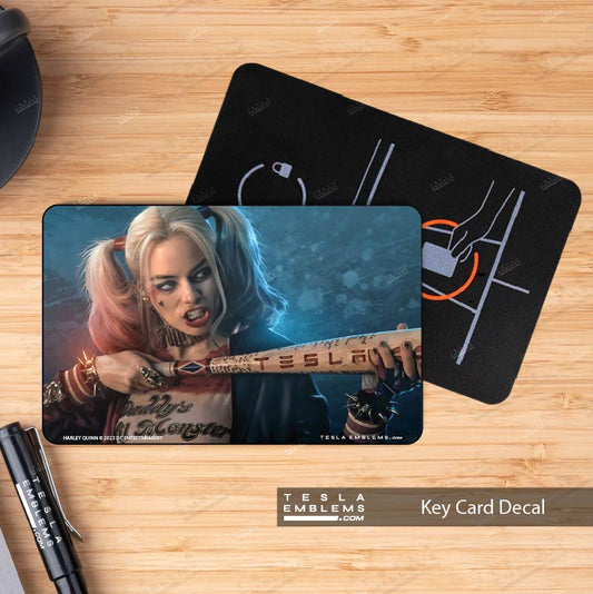 Harley Quinn Tesla Keycard Decal - Tesla Emblems