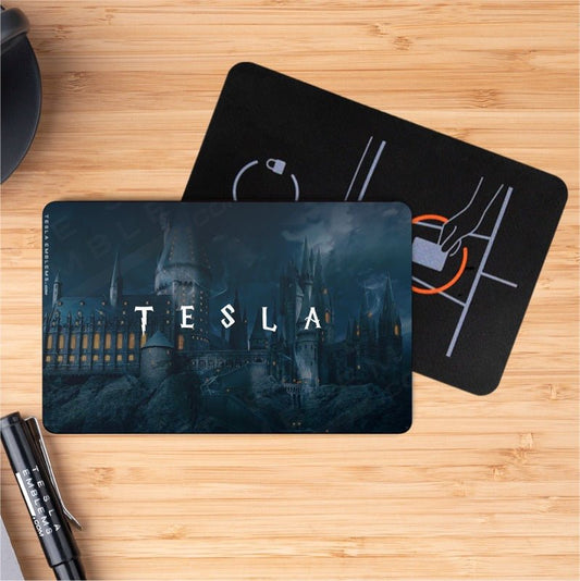 Hogwarts Castle Tesla Keycard Decal - Tesla Emblems