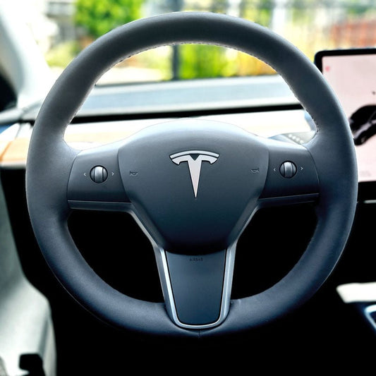 KPMF Matte Aurora Peal Tesla Steering Wheel Emblem Decal - Tesla Emblems