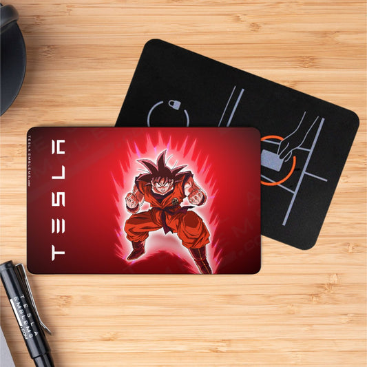 Kaioken Goku Tesla Keycard Decal - Tesla Emblems