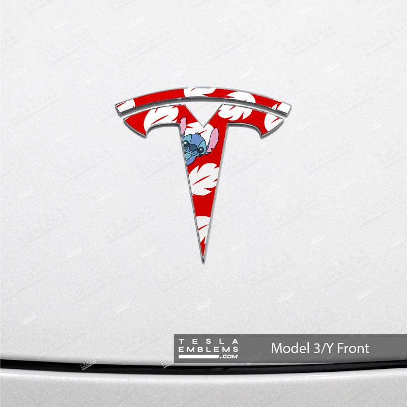 Lilo & Stitch Tesla Emblem Decals (Front + Back) - Tesla Emblems