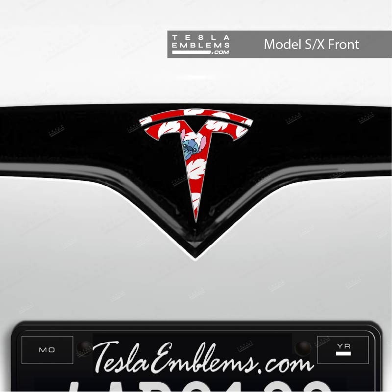 Lilo & Stitch Tesla Emblem Decals (Front + Back) - Tesla Emblems