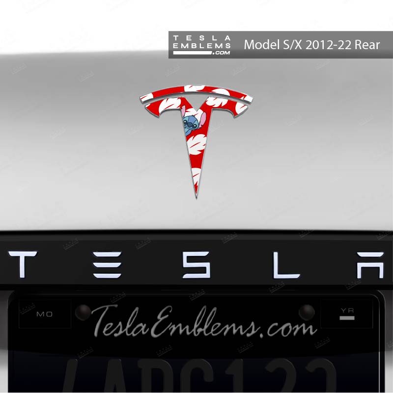 Lilo & Stitch Tesla Emblem Decals (Front + Back) - Tesla Emblems