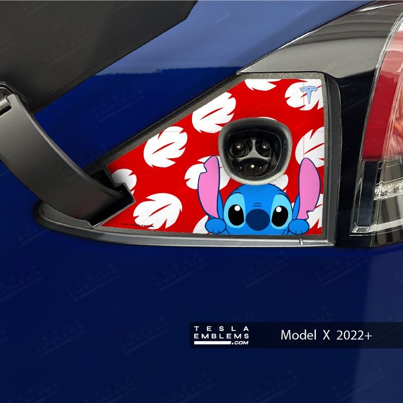 Lilo & Stitch Tesla Charge Port Wrap - Tesla Emblems