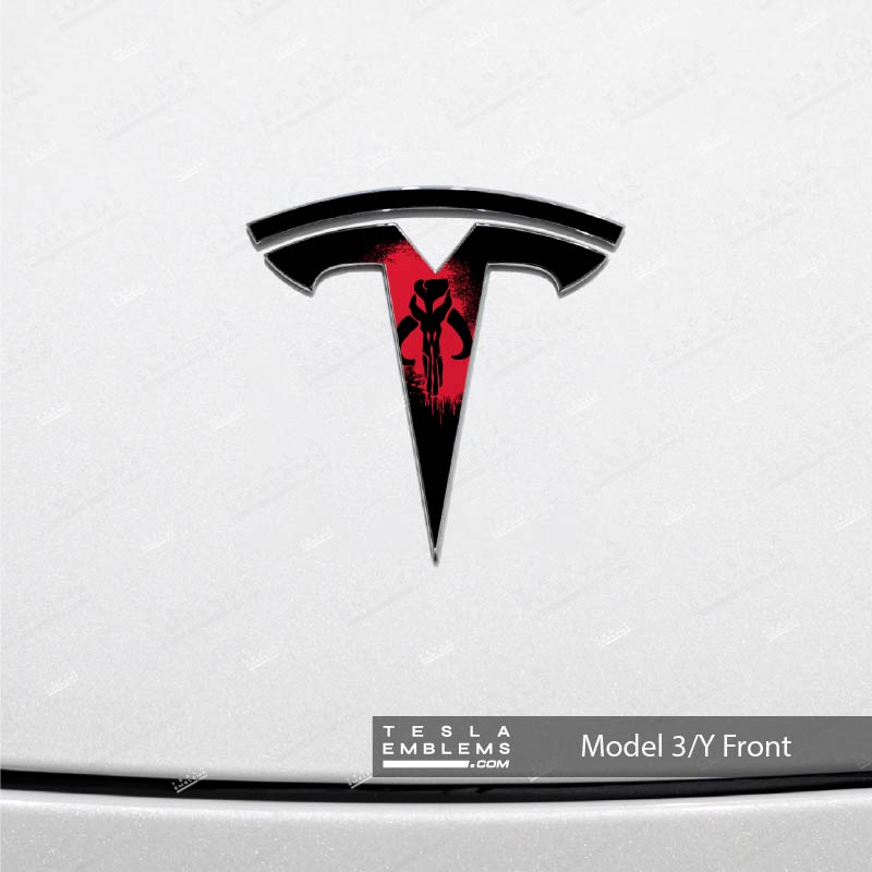 Galactic Empire Tesla Emblem Decals (Front + Back Emblem) | Tesla Emblems