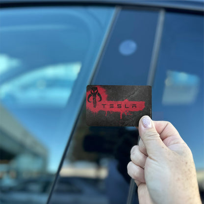 Mandalorian Tesla Keycard Decal - Tesla Emblems