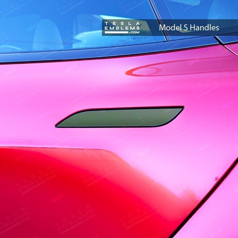 3M Matte Military Green Tesla Door Handle Decals (4pcs) - Tesla Emblems