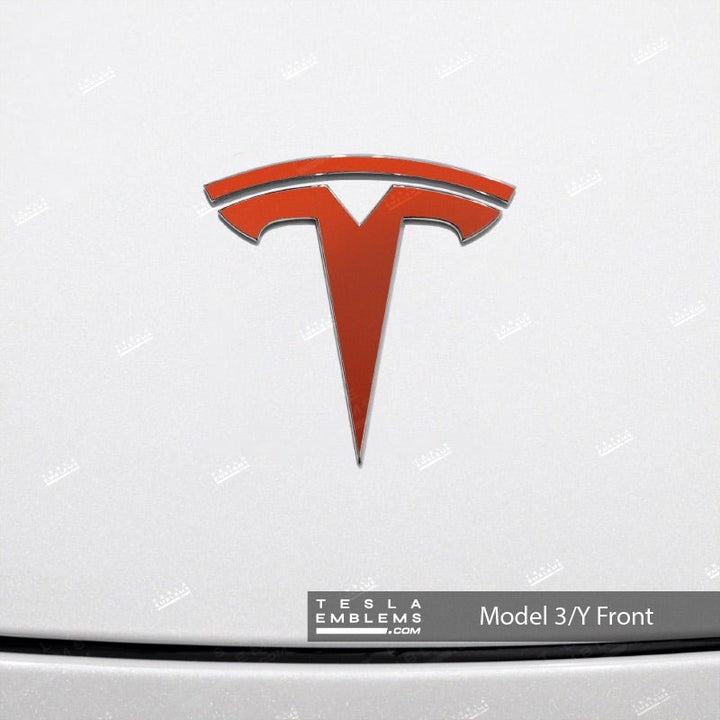 Color Vinyl Emblem Decals Tesla Emblems