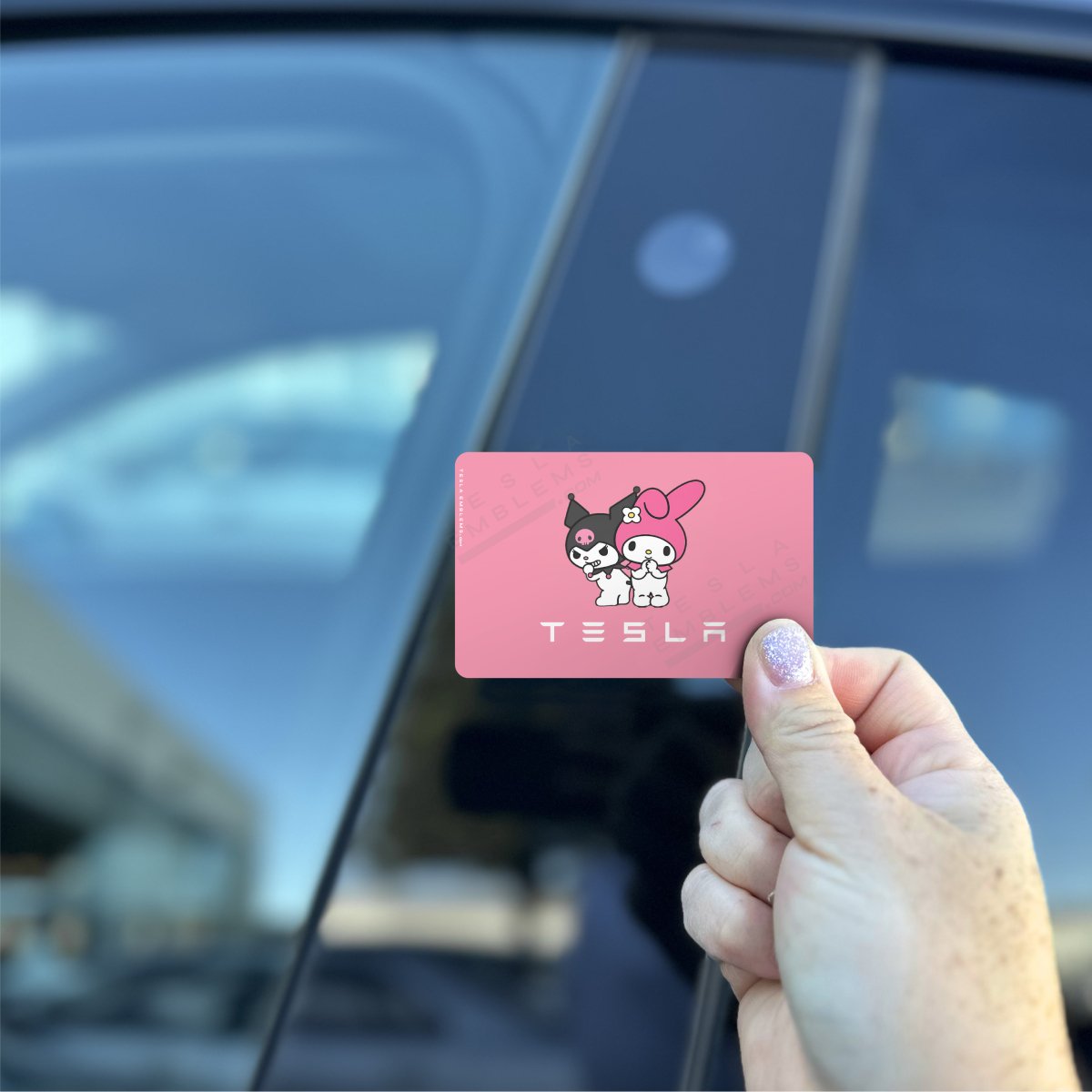 Melody & Kuromi Tesla Keycard Decal - Tesla Emblems