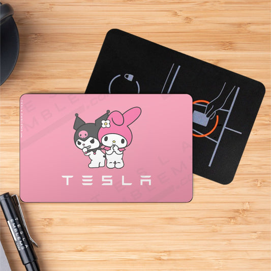 Melody & Kuromi Tesla Keycard Decal - Tesla Emblems