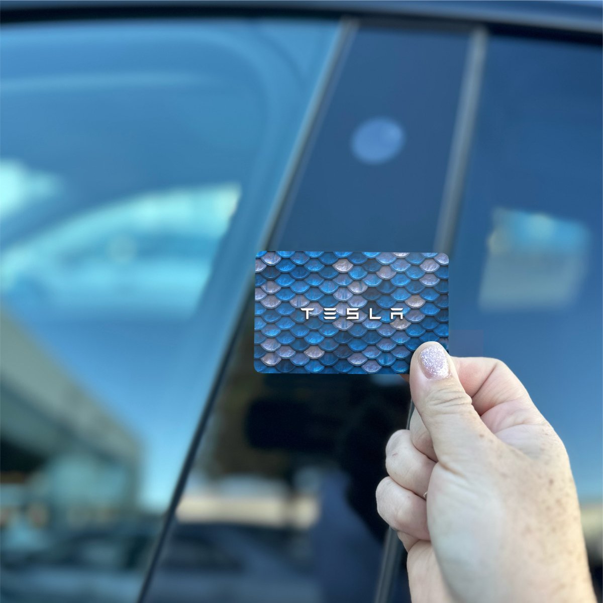 Merdude Scales Tesla Keycard Decal - Tesla Emblems