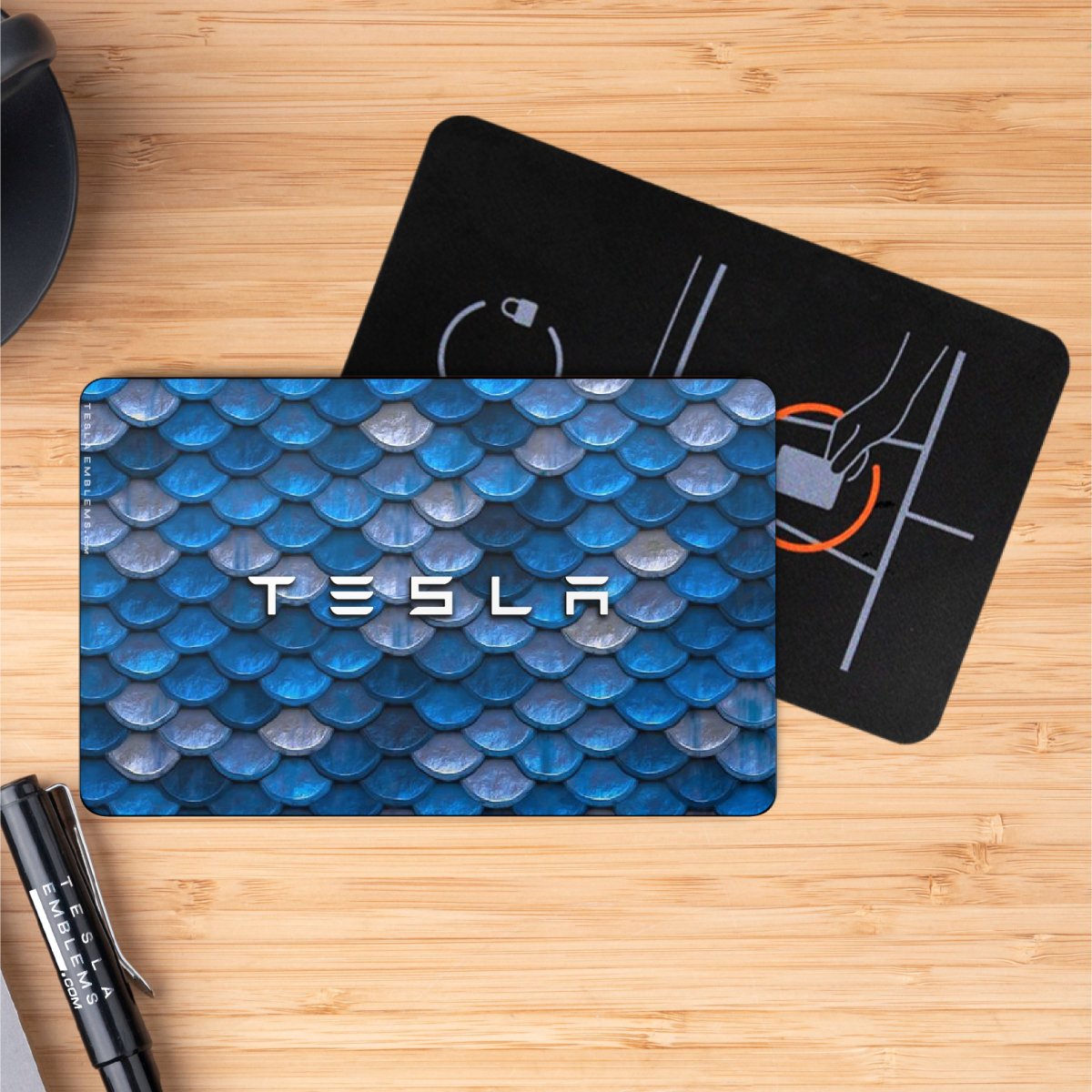 Merdude Scales Tesla Keycard Decal - Tesla Emblems