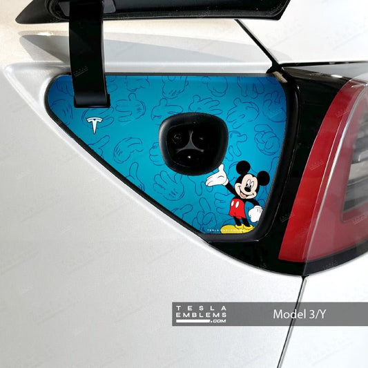 Mickey Mouse Tesla Charge Port Wrap - Tesla Emblems