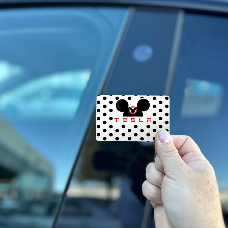 Mickey Tesla Keycard Decal - Tesla Emblems