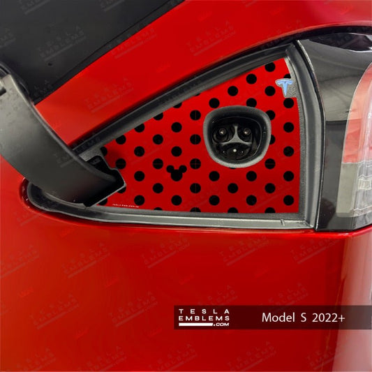 Mickey Tesla Charge Port Wrap - Tesla Emblems